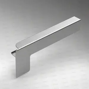 Capac lateral tip C pentru glaf aluminiu premium 110mm argintiu dreapta