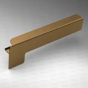 Capac lateral tip C pentru glaf aluminiu premium 110mm bronz deschis dreapta