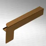 Capac lateral tip C pentru glaf aluminiu premium 300mm bronz închis dreapta