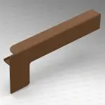 Capac lateral tip C pentru glaf aluminiu premium 70mm stejar auriu dreapta