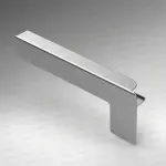 Capac lateral tip C pentru glaf aluminiu premium 225mm argintiu stânga