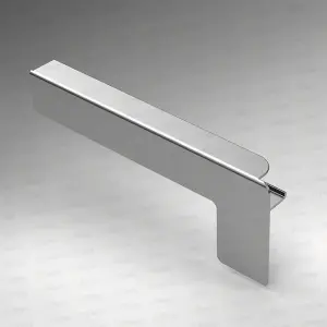 Capac lateral tip C pentru glaf aluminiu premium 110mm argintiu stânga