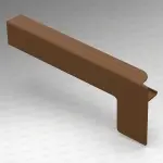 Capac lateral tip C pentru glaf aluminiu premium 360mm stejar auriu stânga