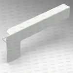 Capac lateral tip C pentru glaf aluminiu premium 90mm alb dreapta