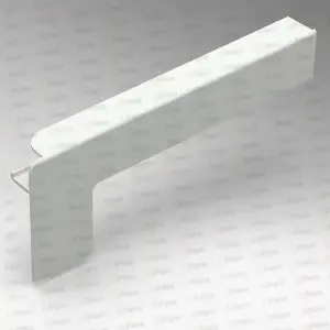 Capac lateral tip C pentru glaf aluminiu premium 110mm alb dreapta