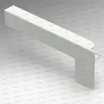 Capac lateral tip C pentru glaf aluminiu premium 90mm alb stânga