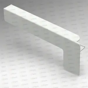 Capac lateral tip C pentru glaf aluminiu premium 110mm alb stânga