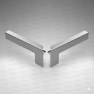 Set capace tip C glaf aluminiu premium 360mm argintiu ( stânga-dreapta )