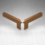 Set capace tip C glaf aluminiu premium 225mm bronz deschis ( stânga-dreapta )