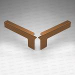 Set capace tip C glaf aluminiu premium 300mm bronz închis ( stânga-dreapta )