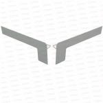 Set capace tip L glaf aluminiu premium 300mm alb ( stânga-dreapta )