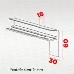 Set capace tip C glaf aluminiu premium 150mm maro ( stânga-dreapta )