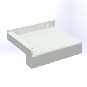 Glaf exterior premium din aluminiu 165 mm × 2500 mm – Alb RAL 9016