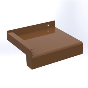 Glaf exterior premium din aluminiu 165 mm × 2000 mm – Stejar Auriu (RAL 8003)