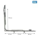 Coltar Gu Uni-Jet cu treapta de transmisie variabilă inferioară, dimensiuni de 160x215mm