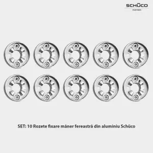 Set 10 Rozete Schüco pentru mânere de ferestre și uși din aluminiu