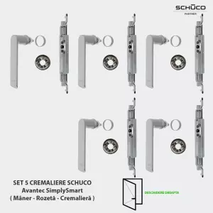 Set 5 cremaliere Schuco AvanTec SimplySmart deschidere drapta