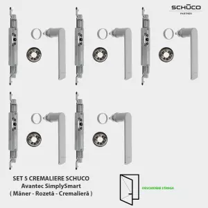 Set 5 cremaliere Schuco AvanTec SimplySmart deschidere stanga