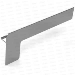 Capac lateral tip L pentru glaf aluminiu premium 225mm argintiu dreapta