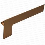 Capac lateral tip L pentru glaf aluminiu premium 360mm bronz deschis dreapta
