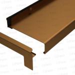 Capac lateral tip L pentru glaf aluminiu premium 195mm stejar auriu dreapta