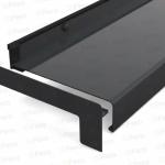 Capac lateral tip L pentru glaf aluminiu premium 225mm gri antracit dreapta