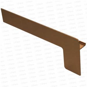 Capac lateral tip L pentru glaf aluminiu premium 400mm bronz deschis stânga
