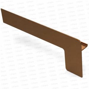 Capac lateral tip L pentru glaf aluminiu premium 225mm bronz închis stânga