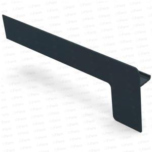 Capac lateral tip L pentru glaf aluminiu premium 225mm gri antracit stânga