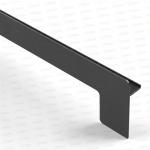 Capac lateral tip L pentru glaf aluminiu premium 380mm maro stânga