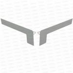 Set capace tip L glaf aluminiu premium 300mm argintiu ( stânga-dreapta )