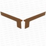 Set capace tip L glaf aluminiu premium 240mm bronz închis ( stânga-dreapta )