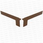 Set capace tip L glaf aluminiu premium 240mm stejar auriu ( stânga-dreapta )