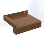 Glaf exterior premium din aluminiu 260 mm × 1500 mm – Stejar Auriu (RAL 8003)